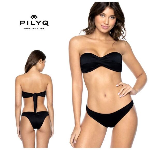 New. Pilyq Black Pearl bikini set. L-top/M-bottom.  Retails $169 - Picture 1 of 16